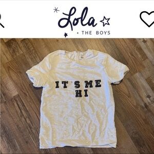 Lola + The Boys IT’S ME, HI SEQUIN OVERSIZED SHIRT